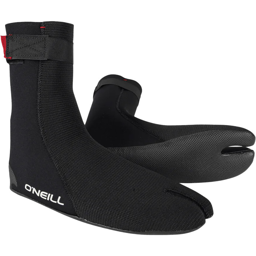 2026 Botas de neopreno O'Neill Heat Ninja 5/4mm con puntera abierta 5556 - Negro